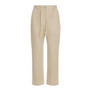 Linnen Boyfriend Fit Broek Tommy Hilfiger , Beige , Dames