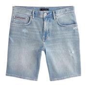 Vintage Denim Bermuda Shorts Tommy Hilfiger , Blue , Heren