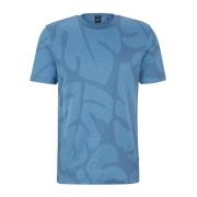 Korte mouw T-shirts en Polos Hugo Boss , Blue , Heren