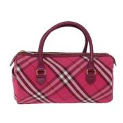 Pre-owned Canvas handbags Burberry Vintage , Pink , Unisex
