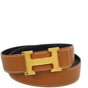 Pre-owned Leather belts Hermès Vintage , Brown , Dames