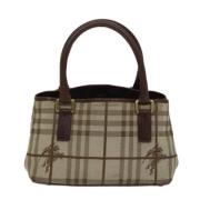 Pre-owned Canvas handbags Burberry Vintage , Beige , Dames