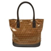 Pre-owned Leather totes Fendi Vintage , Beige , Dames