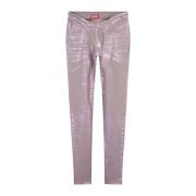 Roze Skinny Jeans met Uniek Ontwerp Diesel , Pink , Dames