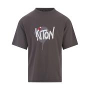 Mannen Graffiti-Style T-shirt in Grijs Kiton , Gray , Heren