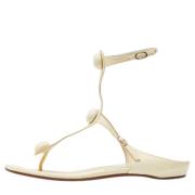 Pre-owned Leather sandals Christian Louboutin Pre-owned , Beige , Dame...