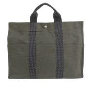 Pre-owned Canvas handbags Hermès Vintage , Gray , Dames