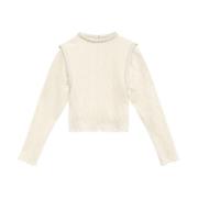 Gebreide Beige Trui Textuur Afwerking Isabel Marant , Beige , Dames