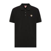 Polo met een tijgerhoofd-patch Kenzo , Black , Heren