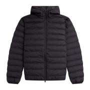 Korte gewatteerde herenjas met capuchon Fred Perry , Black , Heren