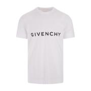 Archetype Print Wit T-shirt Givenchy , White , Heren