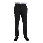 Slim Fit Wool Dress Pants Dolce & Gabbana , Black , Heren