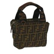 Pre-owned Canvas fendi-bags Fendi Vintage , Brown , Dames