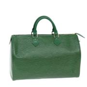 Pre-owned Leather handbags Louis Vuitton Vintage , Green , Dames