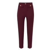 Gouden Geknoopte Enkellange Broek Elisabetta Franchi , Red , Dames