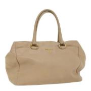 Pre-owned Leather prada-bags Prada Vintage , Beige , Dames