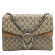 Pre-owned Suede gucci-bags Gucci Vintage , Beige , Dames