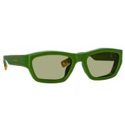 Stijlvolle Meridiano Zonnebril Jacquemus , Green , Unisex