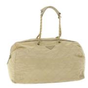 Pre-owned Nylon handbags Prada Vintage , Beige , Dames