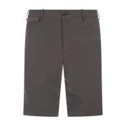 Grijze Stretch Bermuda Shorts met Zakken PT Torino , Gray , Heren