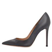 Pre-owned Satin heels Gianvito Rossi Pre-owned , Gray , Dames