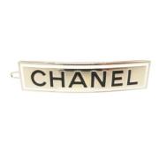 Pre-owned Metal hair-accessories Chanel Vintage , Yellow , Dames