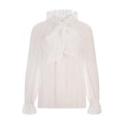 Witte Chiffon Blouse met Ruches P.a.r.o.s.h. , White , Dames