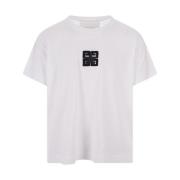 Wit T-shirt met 4G Stars logo Givenchy , White , Heren