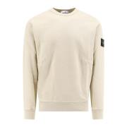 Beige Sweatshirt Ribbed Crew-Neck Aw24 Stone Island , Beige , Heren