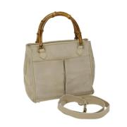 Pre-owned Suede handbags Gucci Vintage , Beige , Dames