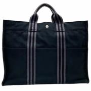 Pre-owned Canvas totes Hermès Vintage , Blue , Dames