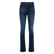 Hoge Rechte Lange Jeans Frame , Blue , Dames