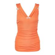 Pre-owned Fabric tops Versace Pre-owned , Orange , Dames