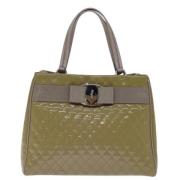 Pre-owned Leather totes Salvatore Ferragamo Pre-owned , Beige , Dames