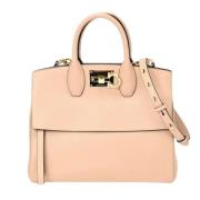 Pre-owned Leather handbags Salvatore Ferragamo Pre-owned , Beige , Dam...