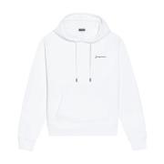 Geborduurde Sweater met Capuchon Jacquemus , White , Dames