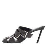 Pre-owned Leather sandals Balenciaga Vintage , Black , Dames