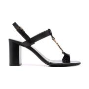 Stijlvolle Sandalen voor Zomer Outfits Saint Laurent , Black , Dames