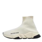 Pre-owned Leather sneakers Balenciaga Vintage , White , Dames