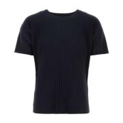 Stijlvol Zwart Polyester T-shirt Issey Miyake , Black , Heren