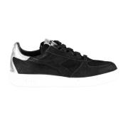 Stijlvolle Zwarte Stoffen Sportschoen Diadora , Black , Dames