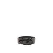 Ovale D-Logo Riem Totaal Zwart Diesel , Gray , Heren