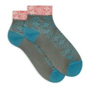 Italiaanse korte sokken met Ramage-motief Gallo , Multicolor , Dames