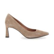 Beige Suède Pumps met Puntige Neus Pollini , Beige , Dames