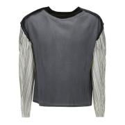 Gelaagde top met contrasterende details Maison Margiela , Gray , Heren