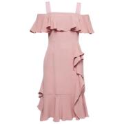 Pre-owned Silk dresses Alexander McQueen Pre-owned , Pink , Dames