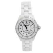 Pre-owned Stainless Steel watches Chanel Vintage , White , Dames