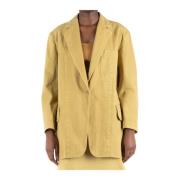 Oversize Canvas Jas Max Mara , Beige , Dames