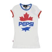 Witte Ss22 T-shirt met Pepsi Print Dsquared2 , White , Heren