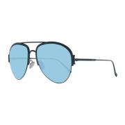 Stijlvolle Aviator Zonnebril Blauwe Lenzen Tod's , Black , Dames